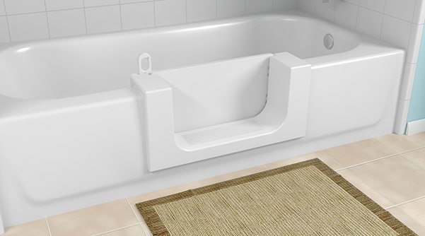 Walk thru insert for your bathtub fiberglass tub & shower repairs